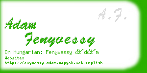 adam fenyvessy business card